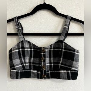 American Eagle Plaid Crop Top